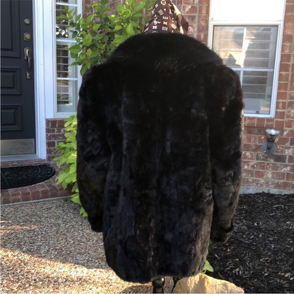 Mink with lush Fox fur collar jacket - Picture 6 of 9